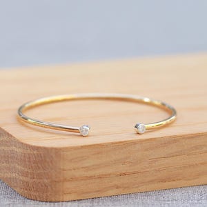 Double Dot Cuff - Silver Cuff Bracelet - 14K Gold Filled Cuff - Silver Bangle - Sterling Silver Cuff - Gold Filled Bangle - Silver Bracelet