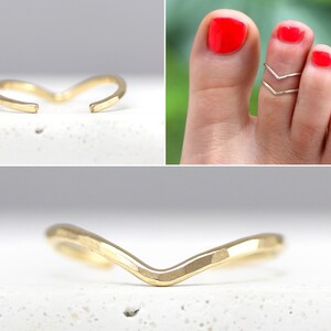 Double Chevron Toe Ring Set - Toe Rings For Women - Sterling Silver Toe Ring - Adjustable Toe Ring - Gift For Her - Jewelry - Birthday Gift