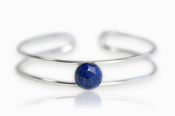 Sterling Silver Large Gemstone Cuff Sterling Silver Large Gemstone Cuff