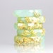 Resin Ring - Jade Green Faceted Eco Resin Ring with Gold Flakes -Jade Ring - Stack Ring -Resin Jewelry - Green Ring - Gift for her - Gold 
