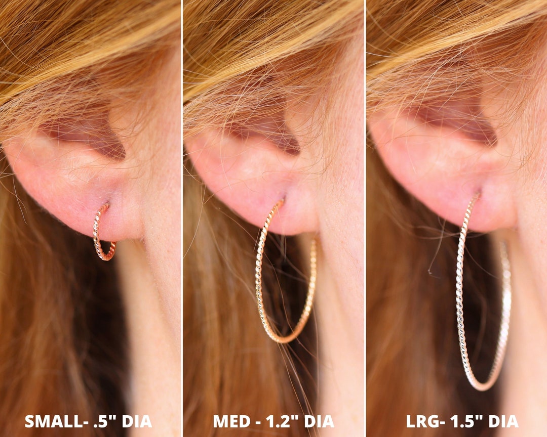 Braided Hoop Earrings Simple Hoop Earrings Mini Hoop Earrings Tiny Hoop ...