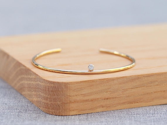 Cuff Bracelet - Rose Gold Bracelet - Gold Filled Bracelet Sterling Silver Cuff Bracelet Open Gold Cuff  - Silver Bracelet - Dainty Bracelet