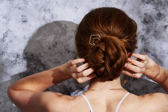 Spike Hair Pin Bun Holder Hair Sticks Wavy Hair Pins Etsy