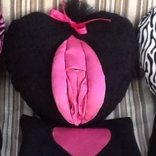 This listing is for the Black and Hot Pink Vulva Pillow. 