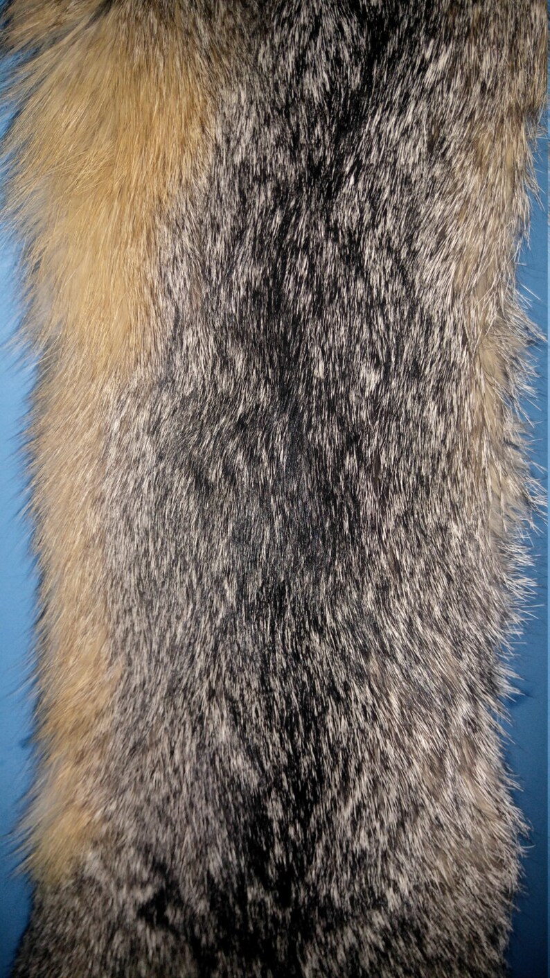 Real Animal Tanned Gray Fox Skin Pelt Hide Fur Rug Taxidermy Etsy