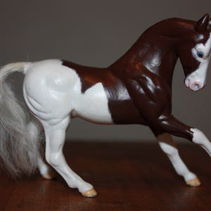 Custom painted Breyer Stablemate horse- Warmblood paint