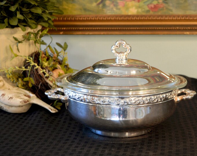 Silver Covered Serving Dish Silver Plate Dish With Matching Etsy
