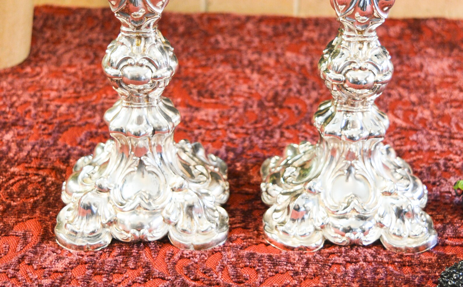 Antique 800 Silver Shabbat Candlesticks Pair of Antique Etsy