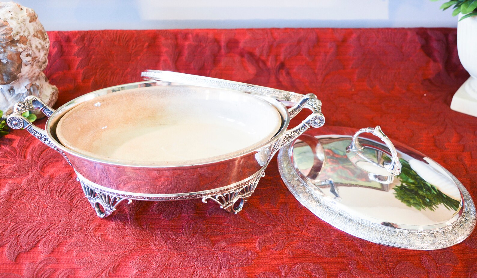 Antique Middletown Quadruple Plate Serving Dish Iron Stone Etsy