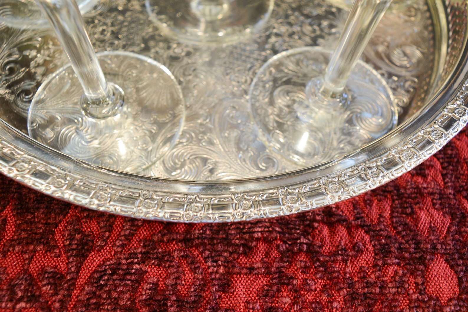 Martini Glass Bar Set International Silver Gallery Tray Etsy