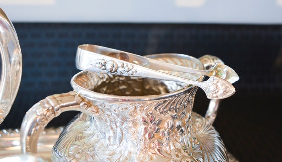 Antique Barbour Bros Quadruple Plate Tea Set - Silver Plate