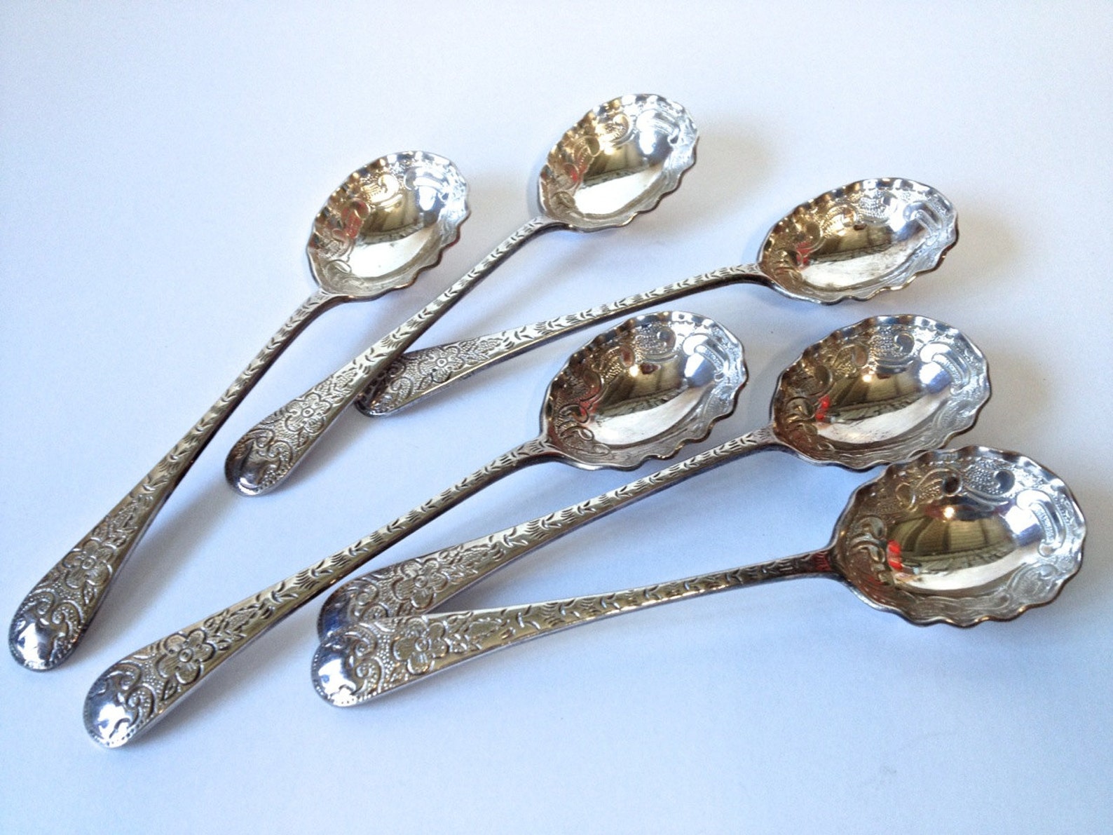 Rodd Cutlery Six Boxed Dessert Spoons Jasmine Design Etsy