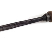 Vintage acero pelado cincel gubia, mango de madera antiguo, antiguo de mano, herramienta de carpintería de madera coleccionables