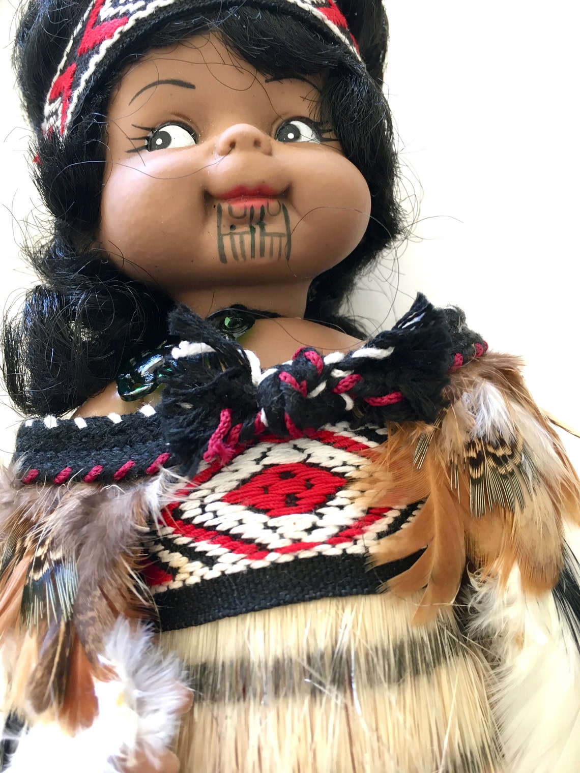 Vintage Souvenir Maori Doll from New Zealand Maori Dress New Etsy