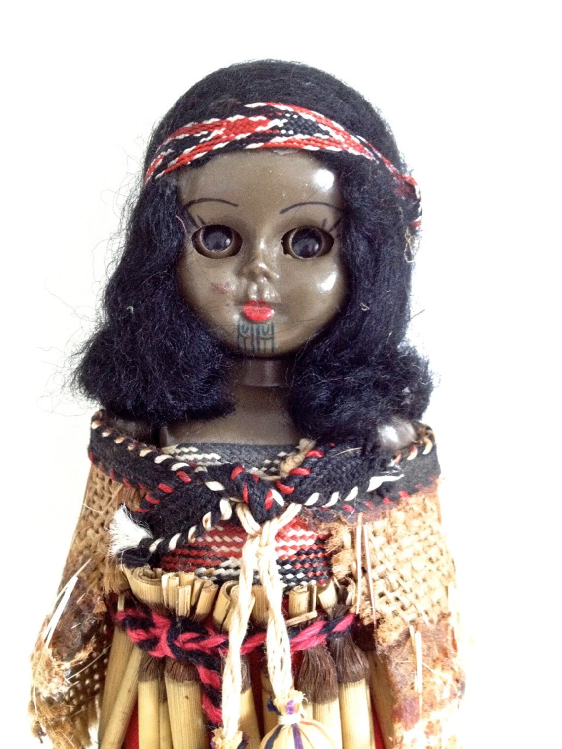 Vintage Maori Doll from NZ New Zealand Souvenir Maori dress Etsy