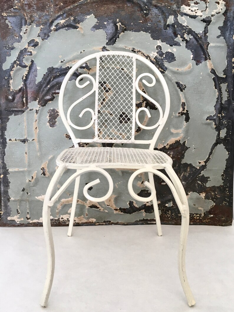 Vintage Metal Dolls Chair Outdoor Garden Approximately 21 Cm Or 8 High