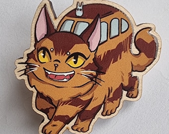 Catbus ghibli houten pin kawaii SD schattig anime
