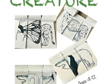Animal Coloring Flip Book: Create a Creature! *DIGITAL Download