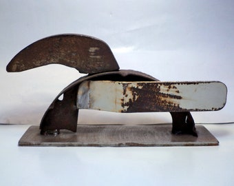 Recycled Scrap Metal Welded Decoy Sculpture for Dad