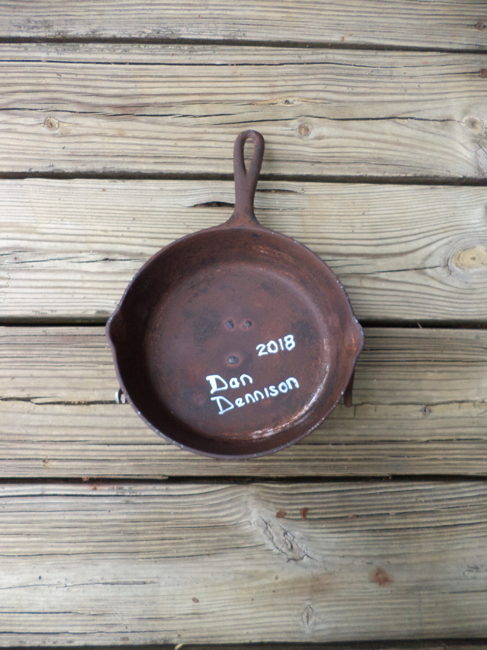 Cast Iron Skillet Face Recycled Metal Wall Hanging Garden Art Etsy España