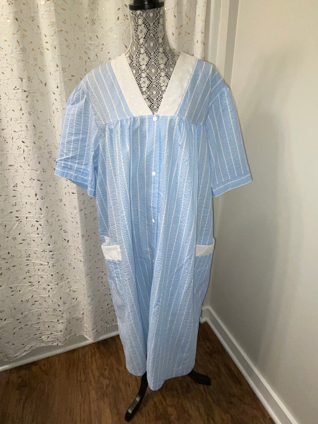 Seersucker Snap Front Robe Seersucker Duster Snap Front