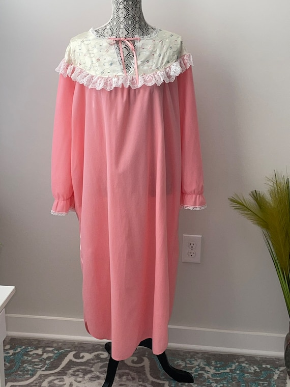 KELLY REED Deep Pink Brushed Polyester Long Slv N… - image 1