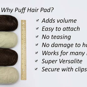 Hair Padding Pad Volume Insert Hair Bump Piece Hair Style Hair Bun image 4