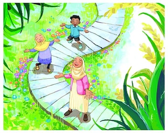 Alegría bajo la lluvia, Lámina artística, Arte mural, Arte para habitación infantil