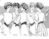 TVE55 - 1901-1909 Edwardian Dip-Waist Belts Sewing Pattern by Truly Victorian
