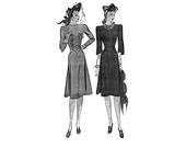 PAC3924 - 1940-44 Misses 39 Dress with Gathered Waist Pattern by Past Patterns