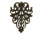 ABE016 - Vintage Victorian Styled Steampunk Filigree Ornate Door Knocker Embellishment in Antique Bronze Brass Finish