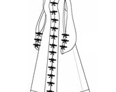MM15002 - 1500-1630 Spanish Loose Gown Sewing Pattern by Mantua Maker