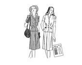 PAC3443 - 1943 Misses 39 Two-Piece Suit Dress Pattern by Past Patterns