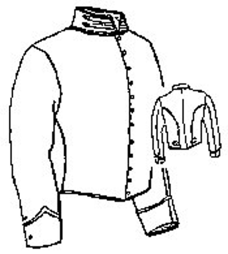 PI719 Civil War Era Mounted Services Jacket Sewing Pattern | Etsy