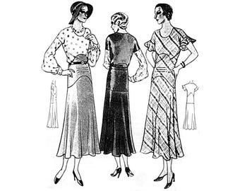 PAC6611 - 1931 Dress with Waist Yoke Pattern by Past Patterns