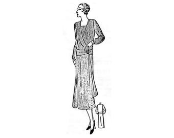 PAC6471 - 1925-26 Ladies' Wrap-around Dress Patterns by Past Patterns