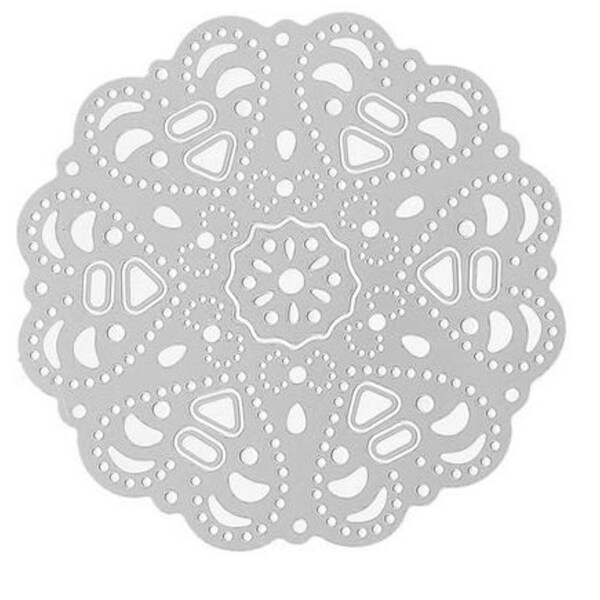 ABE006 - Vintage Victorian Styled Steampunk Filigree Round Doily Jewelry Wrap or Embellishment in Silver Finish