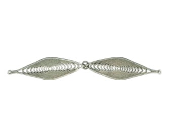 JH1054   - Filigree Orbit Cloak Clasp in Antique Silver Finish  Metal