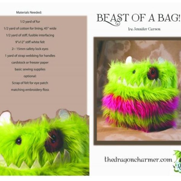 DC145  - Beast of a Bag Craft Pattern by "Jennifer Carson, The Dragon Charmer"