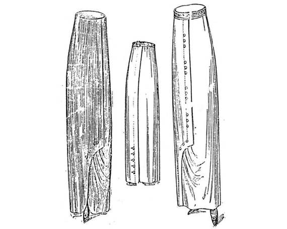 Pac6930 1910 13 Four Piece Draped Skirt Pattern By Past Etsy