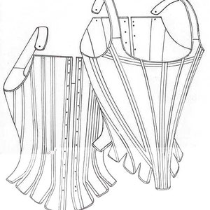 JRHBS - 18th Century Half-boned Stays for a Fashionable Shape Sewing Pattern by JP Ryan