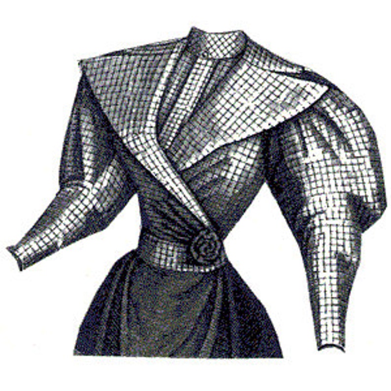 Victorian Blouses, Tops, Shirts, Vests, Sweaters     AG1874 - 1894 Checked Silk Waist Sewing Pattern by Ageless Patterns $14.88 AT vintagedancer.com