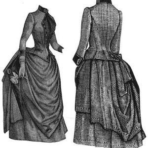 AG1617 - 1887 Checked Wool Costume Sewing Pattern by Ageless Patterns