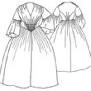 TV456 1856 Gathered Dress Pattern by Truly Victorian imagem 1