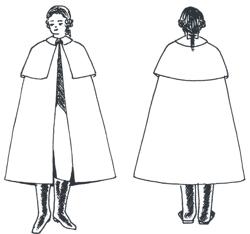 WN214 18th Century Mens Cloak Sewing Pattern by Wingeo | Etsy