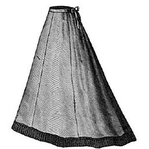 AG1204 - 1868 Flannel Skirt with Knitted Border Sewing & Knitting Pattern by Ageless Patterns