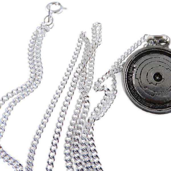 RJ301 - Handcrafted Pewter PI Crop Circle Pendant - Solid Pewter