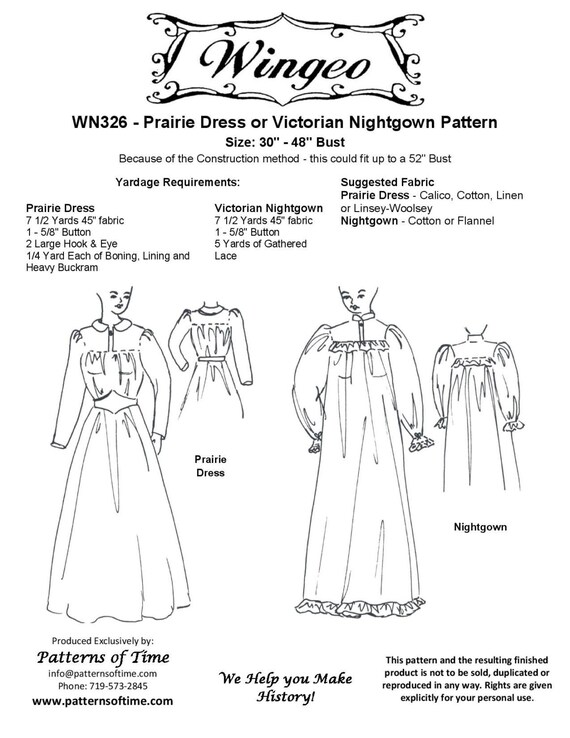 victorian nightdress pattern