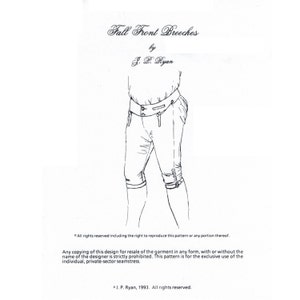 JRBreeches -  1700's Men's Fall Front Breeches Sewing Pattern by JP Ryan