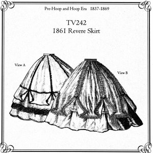 TV242 - 1863 Revere Skirt Sewing Pattern by Truly Victorian